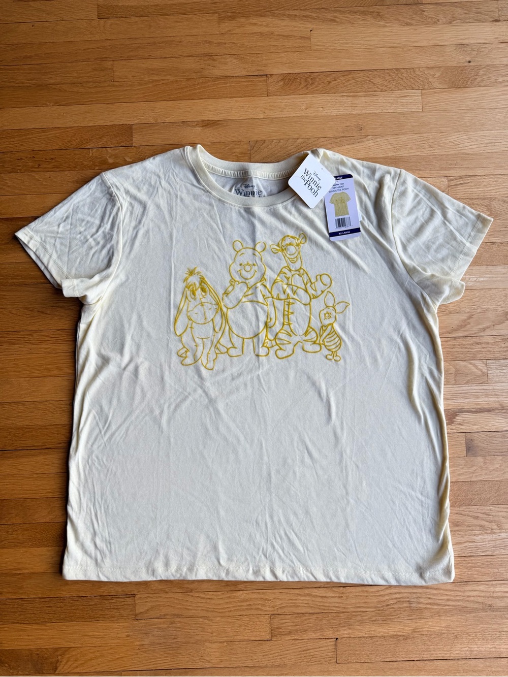 Disney Winnie the Pooh NWT Butter Yellow Tee XXL Comfy Cute Character Tee